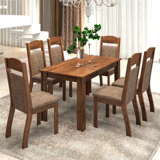 Mesa De Jantar 6 Lugares Olivia Zara Dover/malta - Viero Móveis Menor preço em Mesa De Jantar 6 Lugares Olivia Zara Dover/malta - Viero Móveis