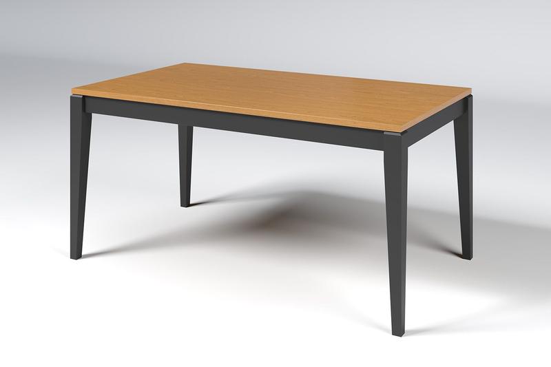 Imagem de Mesa de Jantar 8 lugares 2m Madeira Carina - Estilo Industrial Preta/Imbuia Bahia