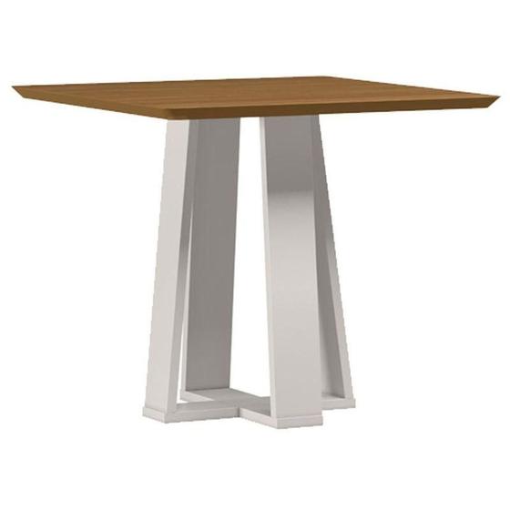 Imagem de Mesa De Jantar 90x90 Cm Valência Sem Vidro Off White Ype - New Ceval