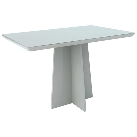 Imagem de Mesa De Jantar Ana 1,35m Para 4 Lugares Arredondada Off White New Ceval