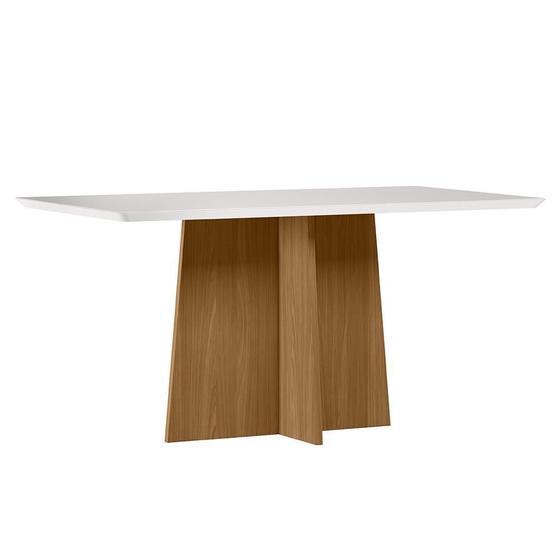 Imagem de Mesa de Jantar Anitta 160x90 Tampo em MDF com Vidro - New Ceval