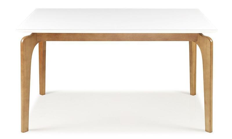 Mesa de Jantar Branca 8 lugares 2m Moderna Tampo com Vidro Base Madeira Maciça Cirrus - Branco/Imbuia Bahia Menor preço em Mesa de Jantar Branca 8 lugares 2m Moderna Tampo com Vidro Base Madeira Maciça Cirrus - Branco/Imbuia Bahia