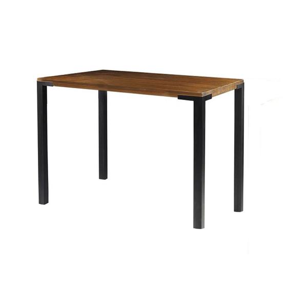 Imagem de Mesa de Jantar Broadway Quadrada em Madeira Rustic Brown Base Grafite 120cm  - 57036