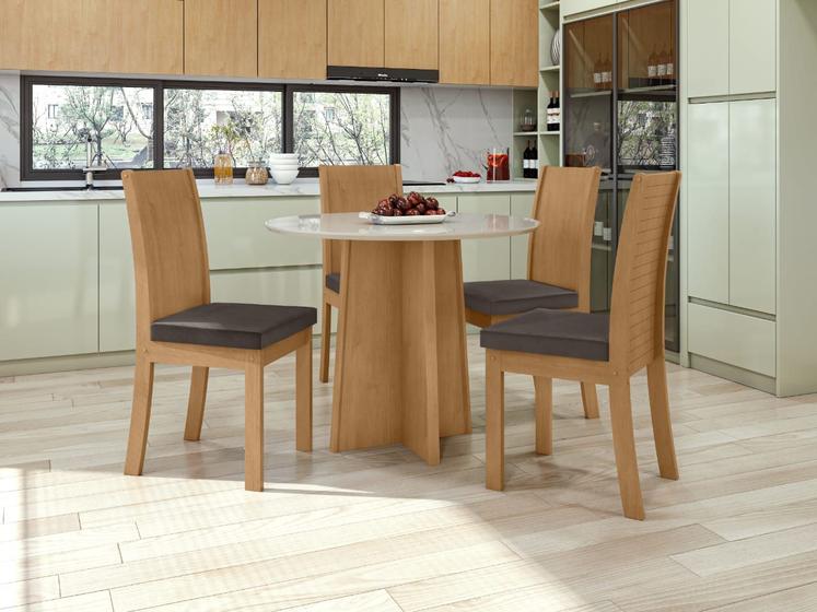Imagem de Mesa de Jantar Celebrare 100cm com 4 Cadeiras Athenas