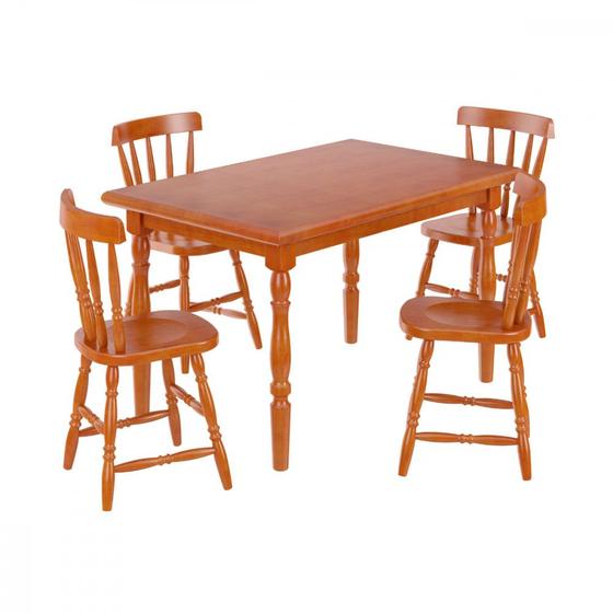 Imagem de Mesa de Jantar com 4 Cadeiras Piratini Mel Viero