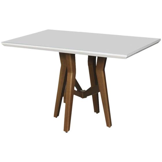 Imagem de Mesa de Jantar com Vidro Off White Fantini 120x80