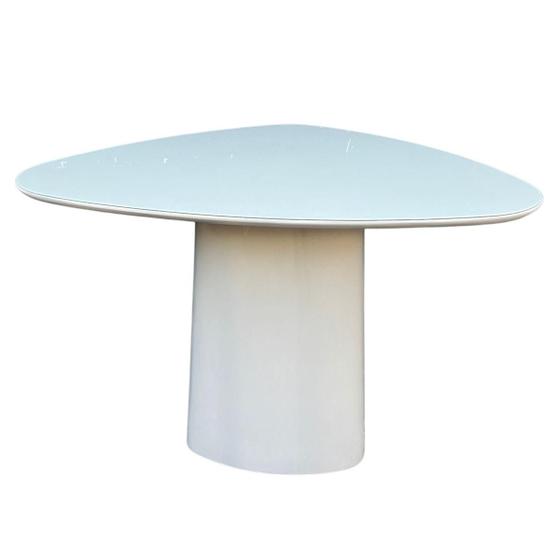 Imagem de Mesa de Jantar Cone orgânica Redonda 100x103 cm Laqueado Off White