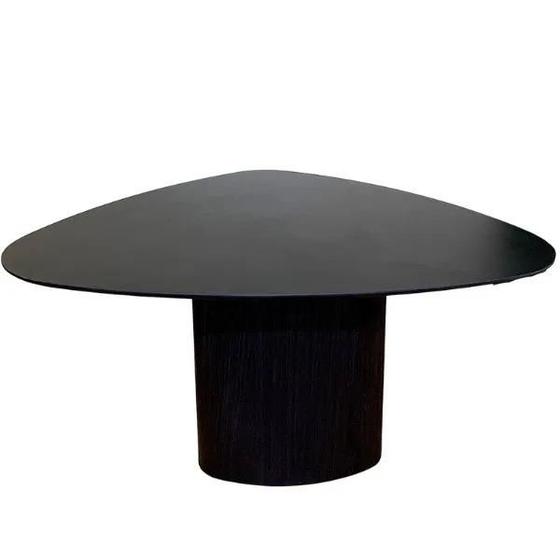 Imagem de Mesa de Jantar Cone orgânica Redonda 90x93 cm Base Ébano Tampo Ébano