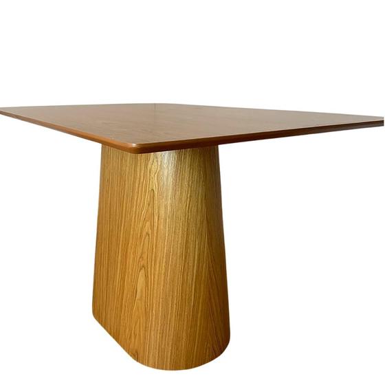 Imagem de Mesa de Jantar Cone Retangular 180x100 cm Base Oval Freijó Tampo Freijó