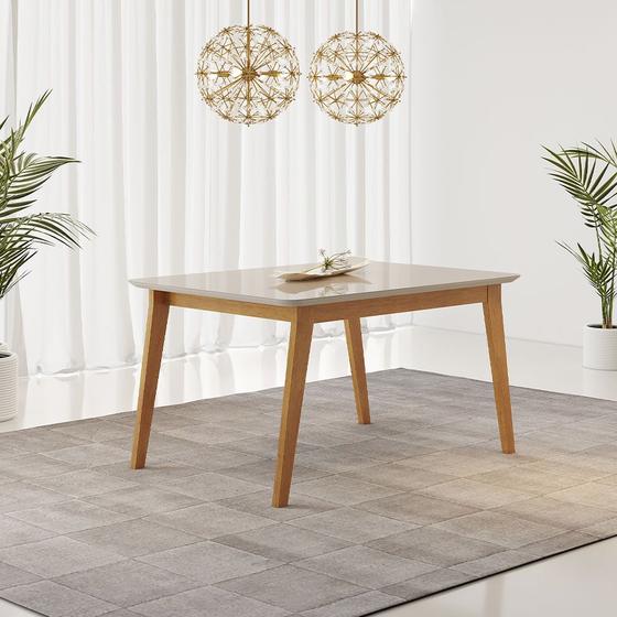 Imagem de Mesa de Jantar Elegance 160x80cm com Vidro Canto Copo JCM Movelaria