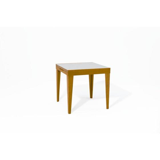 Imagem de Mesa de Jantar Extensível Tampo com Vidro e Pés em Madeira Maciça Tock