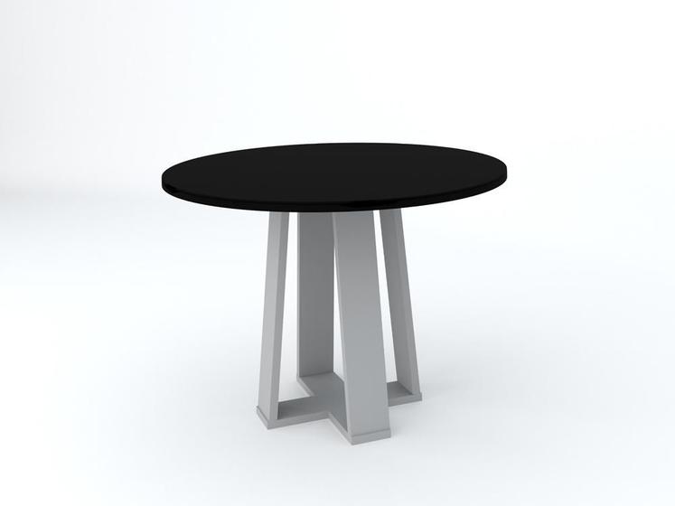 Imagem de Mesa de Jantar Isabela 1000X1000 Off White/Preto - New Ceval