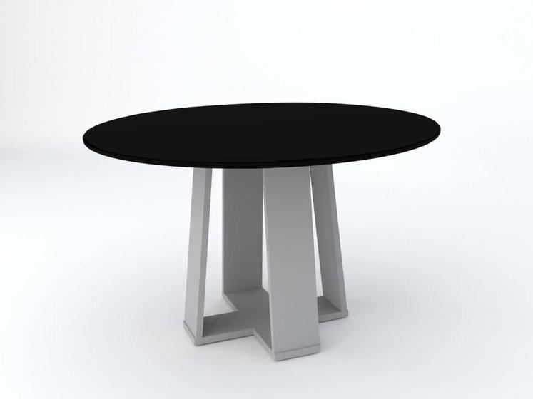 Imagem de Mesa de Jantar Isabela 1350X1350 Off White/Preto - New Ceval