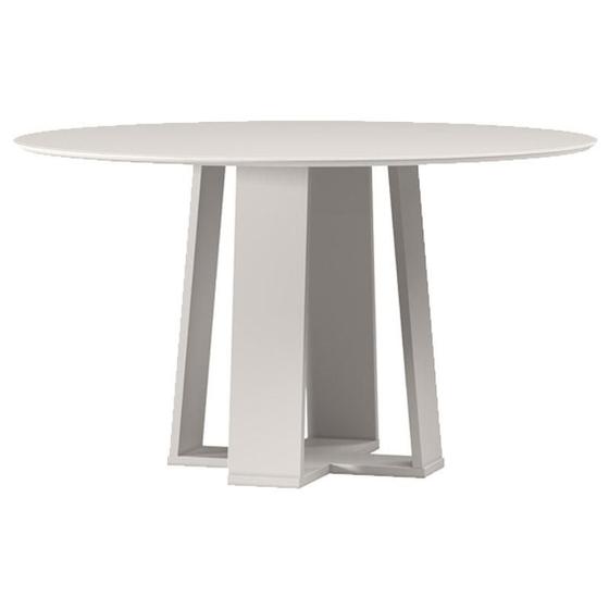 Imagem de Mesa de Jantar Isabela 135x135 cm com Vidro Off White  New Ceval