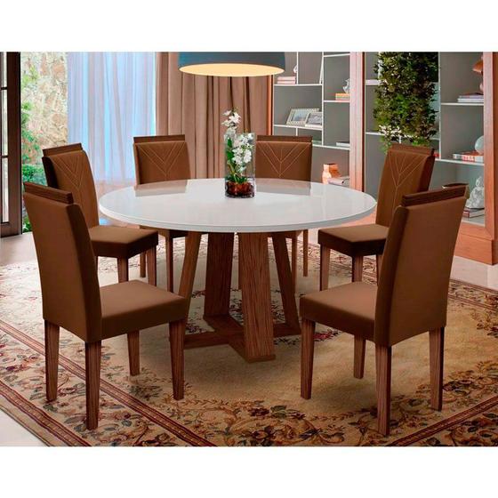 Imagem de Mesa de Jantar Isabela com 6 Cadeiras Amanda New Ceval