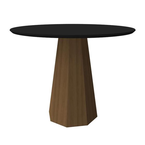 Imagem de Mesa de Jantar Isis 1200X1200 Imbuia/Preto - New Ceval