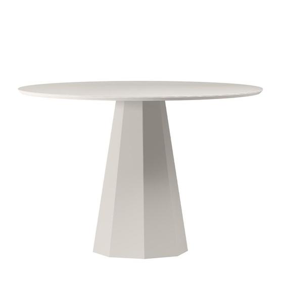 Imagem de Mesa de Jantar Isis 120x120 Tampo em MDF com Vidro - New Ceval