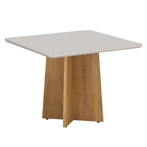 Imagem de Mesa de Jantar Jade 90cm Cinamomo Off White - Valdemóveis