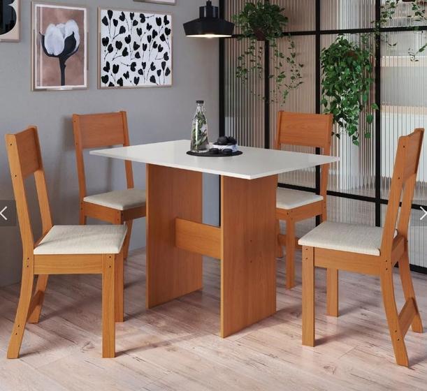 Imagem de Mesa de Jantar Karla com 4 Cadeiras-  Freijo off