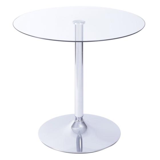 Imagem de Mesa De Jantar Lady Laura Cromada com Tampo de Vidro