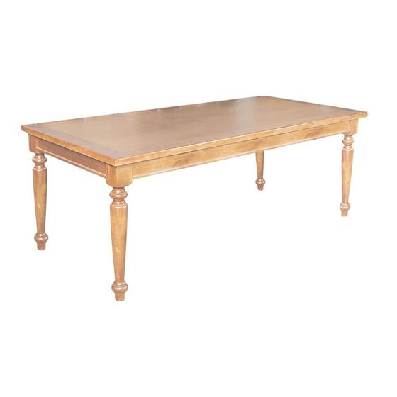 Imagem de Mesa de Jantar Leonora Retangular 240x100cm em Madeira Maciça Rústica- Natural