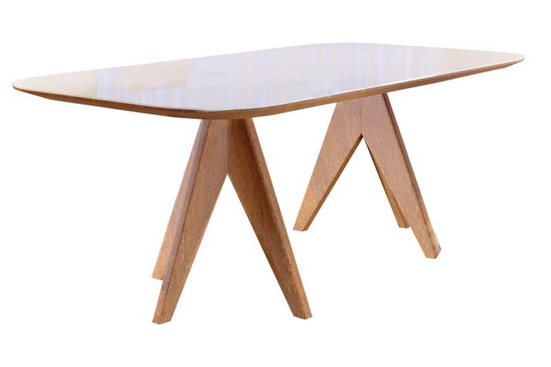 Imagem de Mesa de Jantar Madeira Maciça com Vidro 1,60x0,90m - Safira - Harmonia Salas