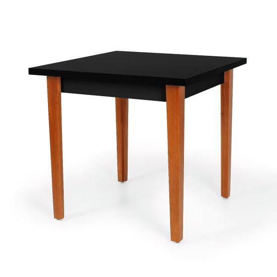 Mesa de Jantar Moderna Quadrada Madeira 80x80 Preto e Branco Menor preço em Mesa de Jantar Moderna Quadrada Madeira 80x80 Preto e Branco