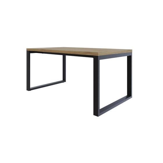 Imagem de Mesa de Jantar Queens 160cm x90cm x77 cm Vermont OAK/Preto