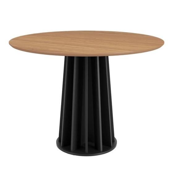 Imagem de Mesa de Jantar Redonda 105cm com Tampo de Vidro 100% MDF