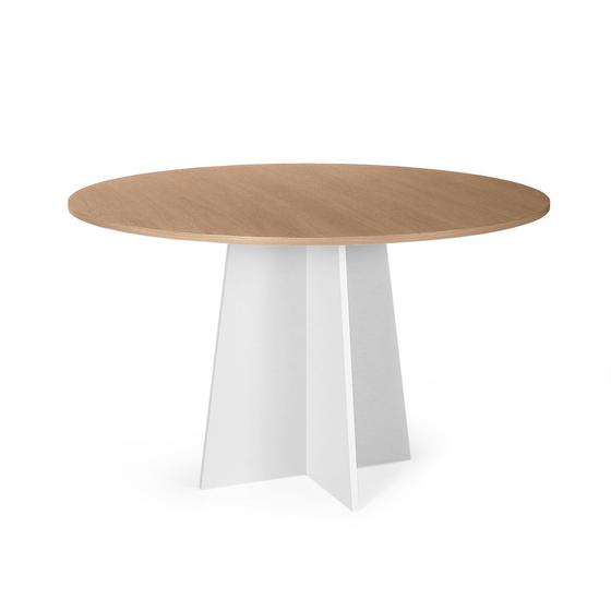 Imagem de Mesa de Jantar Redonda 4 Lugares 90cm Isabela Jade/Branco - Straub Web