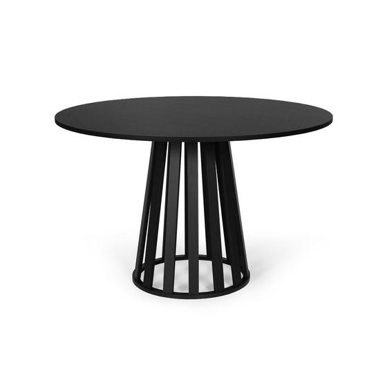 Imagem de Mesa de Jantar Redonda 6 Lugares 120cm em MDF Gabi Preta - Straub Web