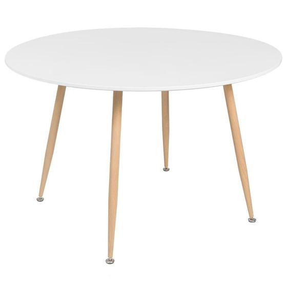 Imagem de Mesa De Jantar Redonda Clarice 120cm Branco Branco