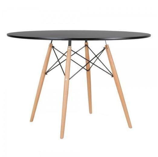 Imagem de Mesa De Jantar Redonda Eames Eiffel 100Cm Preta