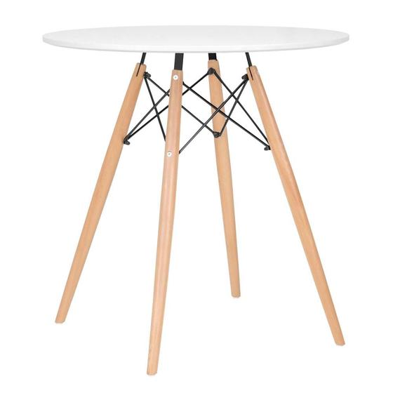 Imagem de Mesa de jantar redonda Eames Eiffel - Wood - Tampo de MDF - 70 cm