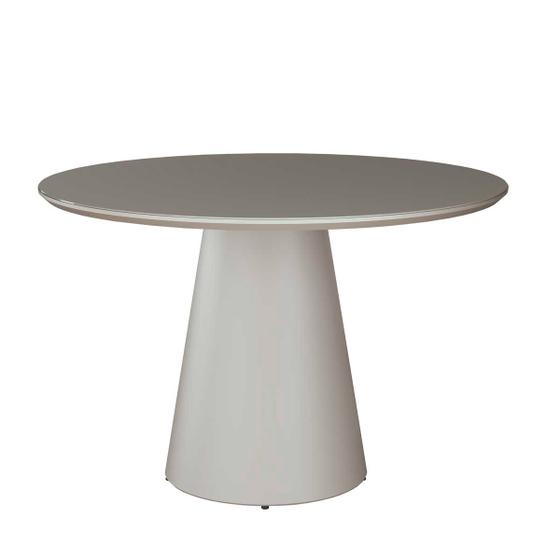 Imagem de Mesa de Jantar Redonda Liz com Base Cone Tampo Vidro CCS