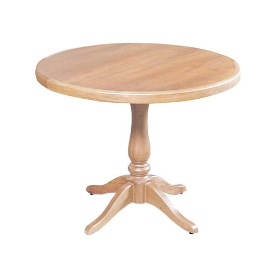 Imagem de Mesa de Jantar Redonda Rústica 80cm Madeira Maciça Madalena - Natural