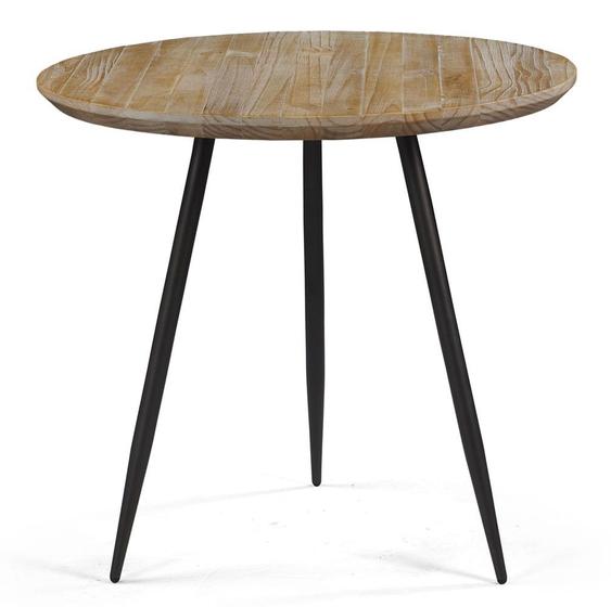 Imagem de Mesa de Jantar Redonda Trime cor Driftwood Base Grafite 107cm - 64913