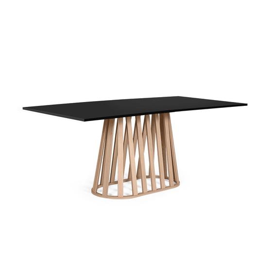 Imagem de Mesa de Jantar Retangular 8 Lugares 200x90cm Gabi Preto/Jade - Straub Web