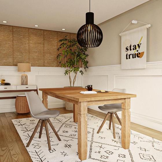 Imagem de Mesa de Jantar Retangular Arthur Mel 180 cm