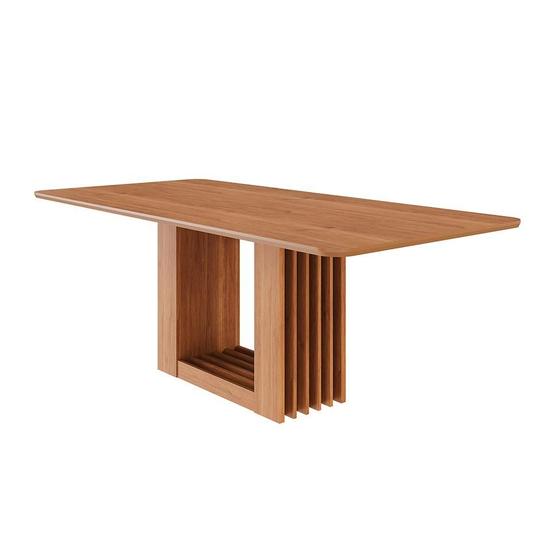 Imagem de Mesa de Jantar Retangular com Tampo MDF Ariela Cinamomo 210 cm