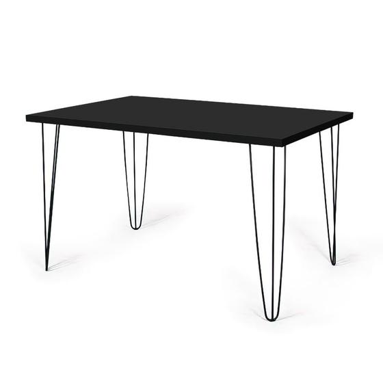 Imagem de Mesa de Jantar Retangular Hairpin 130x80cm - Preto