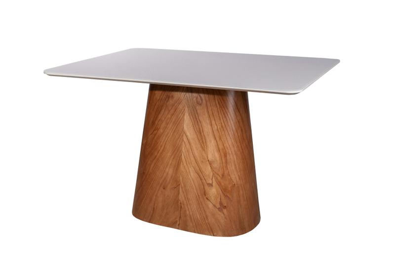 Mesa de Jantar Retangular Maya 140 cm Base Mdf Laminado Off White Menor preço em Mesa de Jantar Retangular Maya 140 cm Base Mdf Laminado Off White