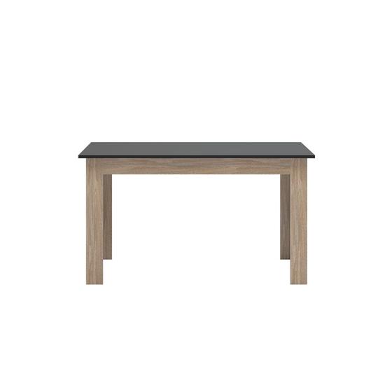 Imagem de Mesa de Jantar Retangular Olívia 04 Lugares Grafite com Carvalho 140 cm - D'Rossi