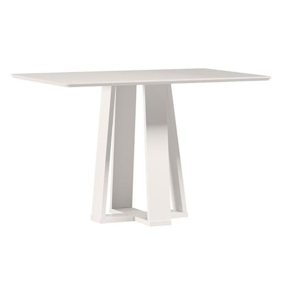 Imagem de Mesa de Jantar Rubi 120x80 cm com Vidro Off White  New Ceval