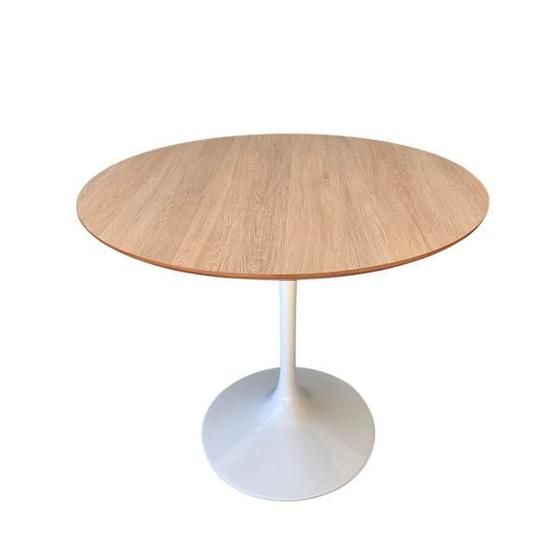 Imagem de Mesa de Jantar Saarinen 80 cm Tampo Jade Base Branca