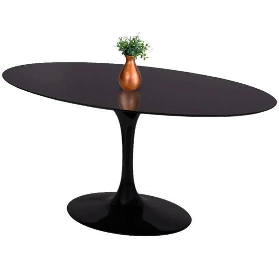 Imagem de Mesa de Jantar Saarinen Oval Tampo Laca Coverglass 1,98x1,22M