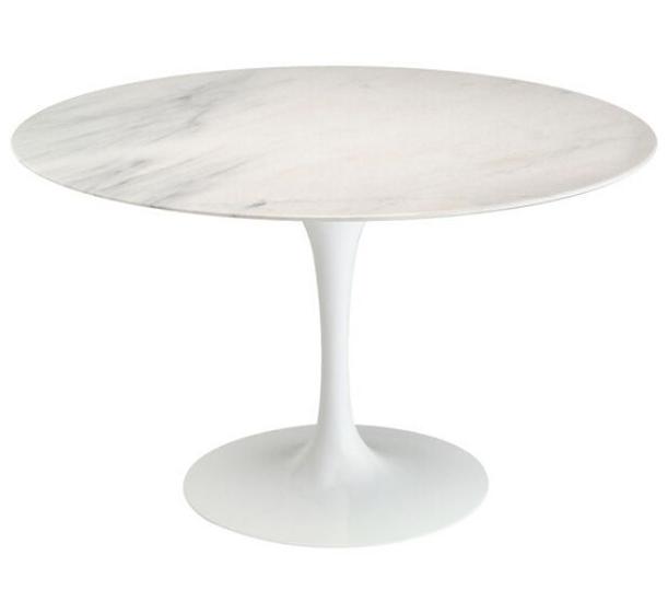 Imagem de Mesa De Jantar Tulipa Saarinen Redonda 90 cm Mármore Branco Extra