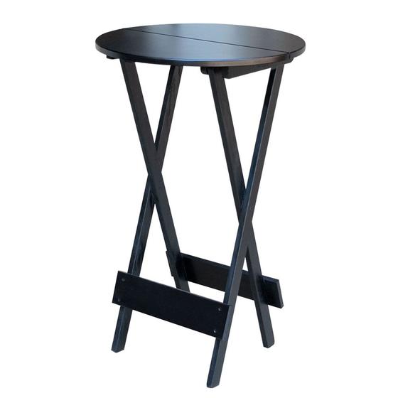 Mesa de Madeira Bistrô Dobravel Ideal para Bar e Restaurante Preto Menor preço em Mesa de Madeira Bistrô Dobravel Ideal para Bar e Restaurante Preto