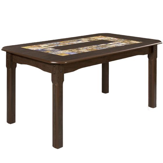 Mesa de Madeira Imperial Castanho Rústico - Art Panta Menor preço em Mesa de Madeira Imperial Castanho Rústico - Art Panta