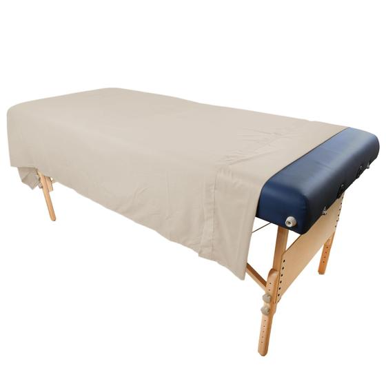 Imagem de Mesa de Massagem com Lençol Plano em Poliéster/Algodão 180TC
